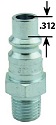 1/4" H-Style Male Air Coupler